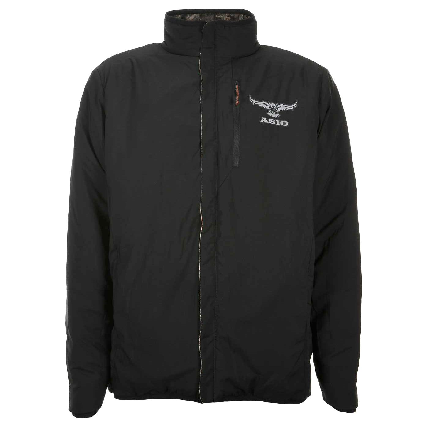 midweight puffy jacket reversed the black side