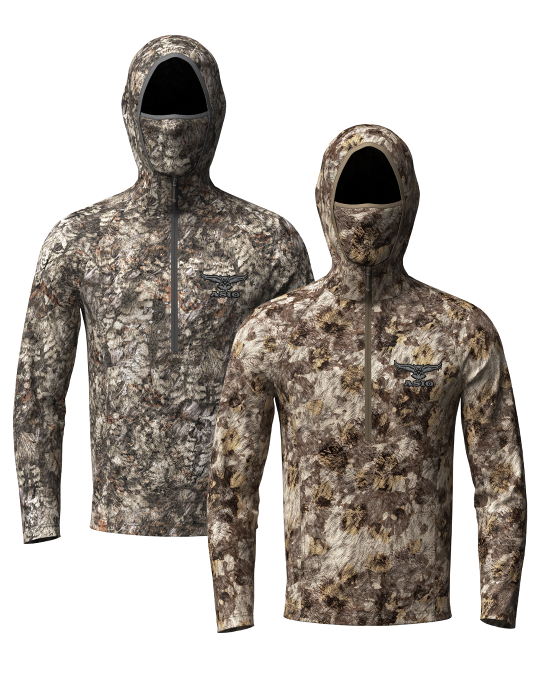 ASIO Gear Early Season Lightweight Hoodie – breathable camo hunting top for bowhunters in warm weather.