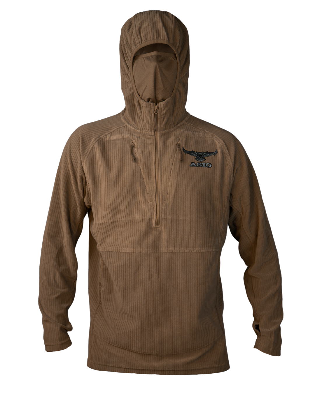 asio gear midweight hoodie field brown for whitetail bowhunting and lifestyle wear