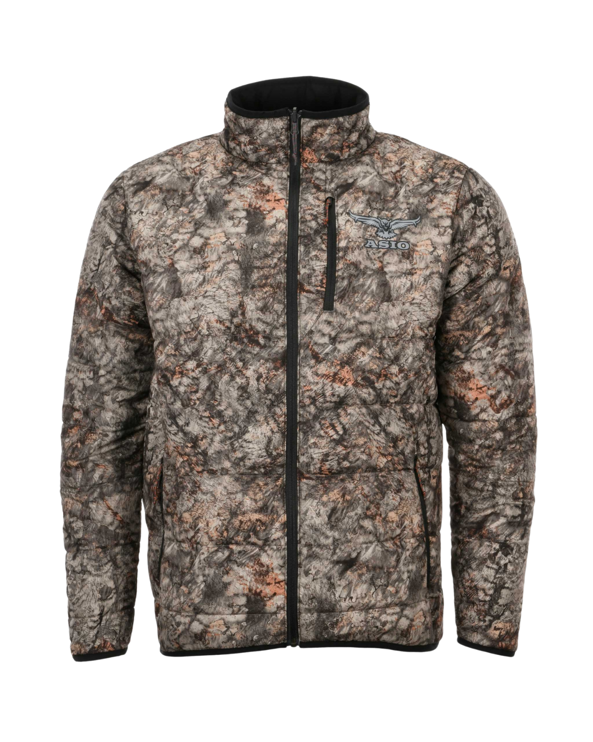 camo whitetail bowhunting puffy jacket great for added insulation very lightweight, packable, quiet