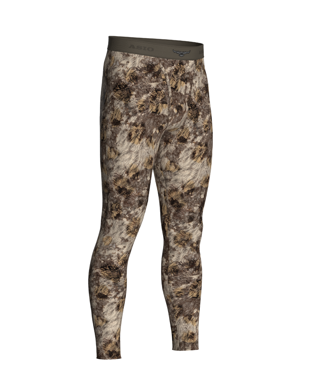asio gear midweight baselayer bottom in rapx camo ideal for laying underneath mid season hunting gear. merino wool and synthetic blend for ultimate warmth and moisure wicking ability