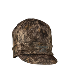 ASIO Gear billed beanie in RAPX camo – performance hunting beanie with visor built for ground-level whitetail bowhunters, featuring thermal fleece lining, fleece-lined fabric, and predator-inspired concealment for late season conditions.