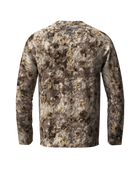 Back view of ASIO Gear lightweight RAPX camo performance shirt for all-terrain bowhunting concealment
