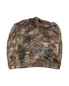 ASIO Gear lightweight stretch fleece beanie in RAPX camo – ultra-quiet early season hunting cap with moisture-wicking performance and form-fitting design for comfort and concealment in warm to mild weather bowhunting conditions.