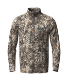 ASIO Gear midweight baselayer top in Raptor camo—quarter-zip hunting layer for cool-weather whitetail bowhunters.