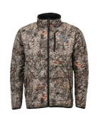 camo whitetail bowhunting puffy jacket great for added insulation very lightweight, packable, quiet