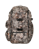 ASIO Gear Treestand Bowhunter Pack in Raptor camo— weather-resistant hunting backpack designed for bowhunters with strategic storage and strap system.